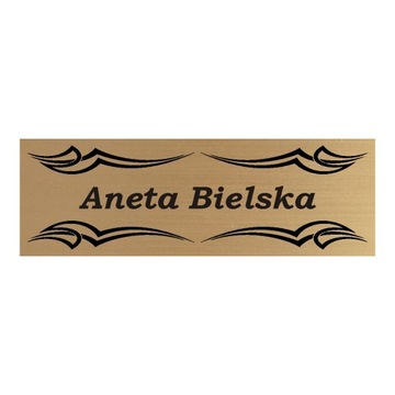 SZYLD NA DRZWI 130x37 mm TABLICZKA WZÓR WITE