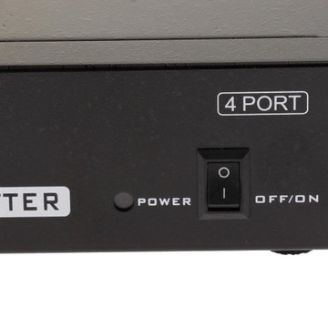 1: 4 BNC Video Splitter Wejście BNC: Ustaw górną skrzynkę