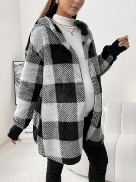 SHEIN MATERNITY PŁASZCZ PLUSZOWY M 938