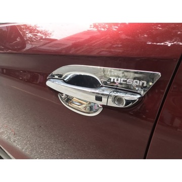 Накладки на ручки дверей Hyundai Tucson 3 2015-2020 хром
