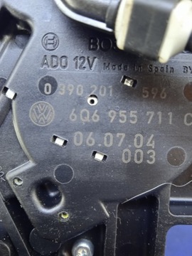 7 VW POLO MOTOREK STĚRAČE ZADNÍ 6Q6955711C