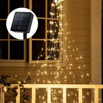 GIRLANDA WISZĄCA LED LAMPKI SOLARNE OGRODOWE