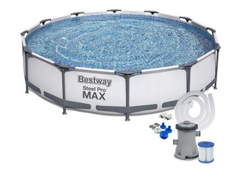 BESTWAY 56416 9w1 BASEN STELAŻOWY 366x76 pompa +filtr+złączki
