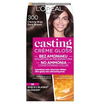 Farba do włosów L'Oreal Paris Casting Creme Gloss 300 CIEMNY BRĄZ
