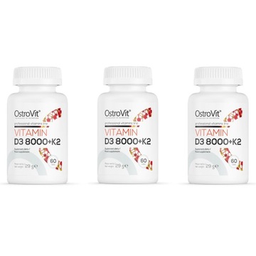 OSTROVIT WITAMINA D3 8000IU + K2 180 t KOŚCI STAWY