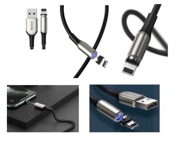 KABEL BASEUS ZINC MAGNETIC 2A USB-A LIGHTNING 1M