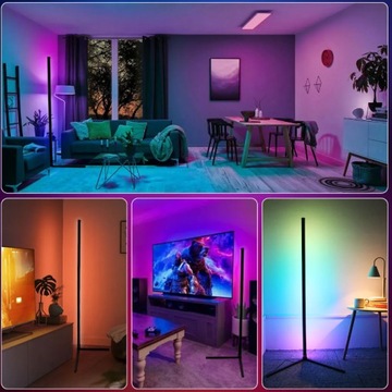 Умный светодиодный угловой светильник RGB для гостиной, спальни, современный торшер