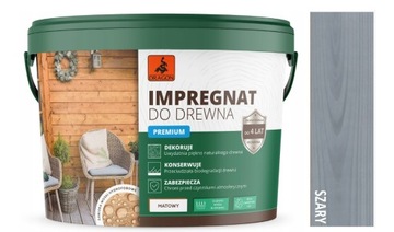 DRAGON IMPREGNAT AKRYLOWY DO DREWNA 10L SZARY