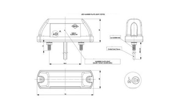 Лампа Лампа Регистрационная доска. Светодиодные прицепы Эвакуаторы