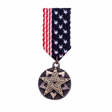 Odznaka z tkaniny w paski Medal Unikalna biżuteria Stanik