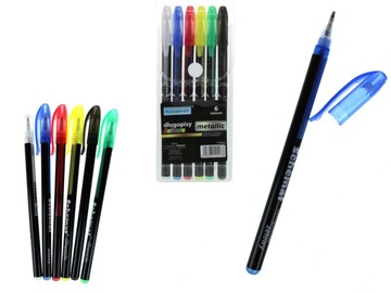 Długopisy żelowe Metalic 6 kolorów Schemat 4173