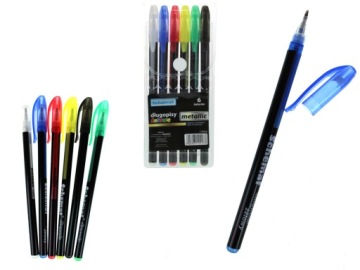 гелевые ручки 6 шт. металлический