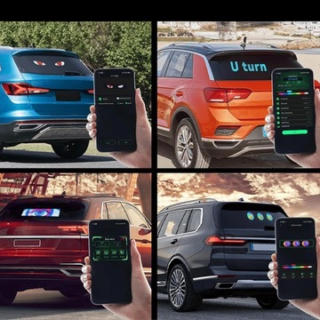 ELASTYCZNY EKRAN REKLAMOWY LED SAMOCHODU APP BLUETOOTH INTELIGENTNY EKRAN