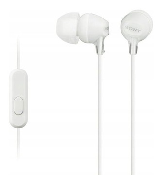 SŁUCHAWKI PRZEWODOWE DOKANAŁOWE SONY MDR-EX15AP