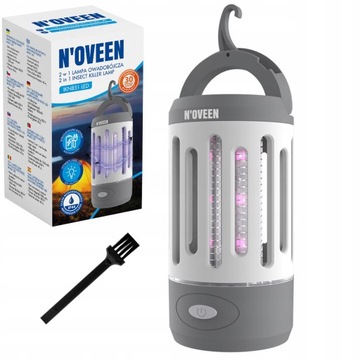 LAMPA OWADOBÓJCZA KOMARY 3W1 LATARKA POD NAMIOT AKUMULATOR ŁAPKA