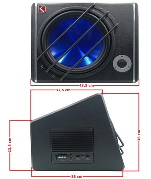 Subwoofer skrzynia aktywna z wbudowanym wzmacniaczem Tuba basowa 30cm 1000W
