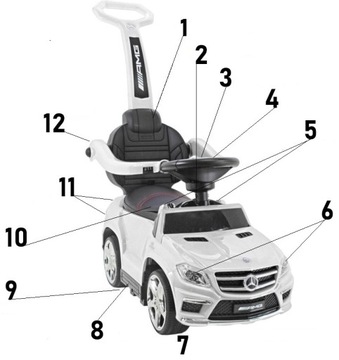 MERCEDES RIDE-OVER, машина-толкач, рокер, автомобиль 5-в-1