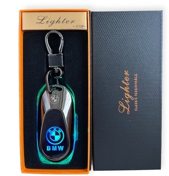 BMW ZAPALNICZKA ŻAROWA ELEGANCKI BRELOK DO KLUCZY LOGO LED ETUI 2024 MODEL