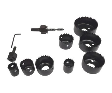 КОРОНКИ ДЛЯ ДЕРЕВА РЕЗЫ ПО ДЕРЕВО НАБОР КОРОНОК ДЛЯ ДЕРЕВА 19-64мм 11шт.