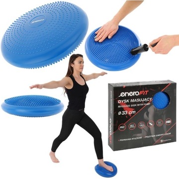 DYSK PODUSZKA SENSOMOTORYCZNA Z KOLCAMI POMPKA DO ĆWICZEŃ 33CM ENERO FIT