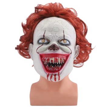СТРАШНЫЕ МАСКИ СВЕТОДИОДНЫХ КЛОУНОВ, МАСКА PENNYWISE HALLOWEEN ДЛЯ ВЗРОСЛЫХ