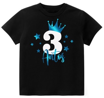 Koszulka T-SHIRT URODZINY 3 LATA IMIĘ r. 98
