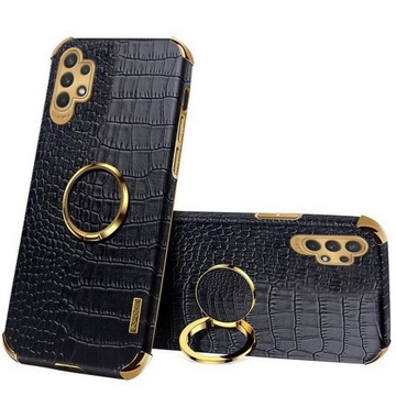 ETUI SKÓRA KROKODYLA RING DO SAMSUNG A32 5G +SZKŁO
