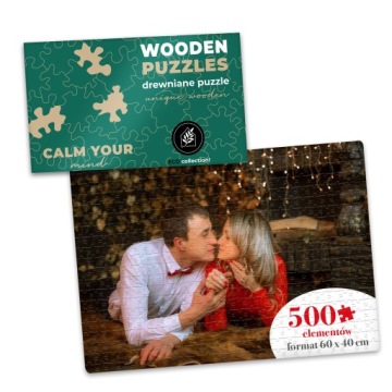 FOTO PUZZLE DREWNIANE z TWOJEGO ZDJĘCIA NA PREZENT 500 elementów 60x40cm