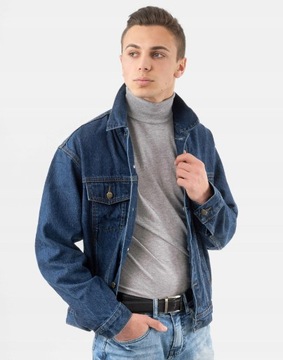 Kurtka Katana Bluza Męska Jeansowa SHAVE XL granat