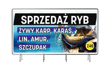 SOLIDNY BANER REKLAMOWY 200x100 CHOINKI,KARP