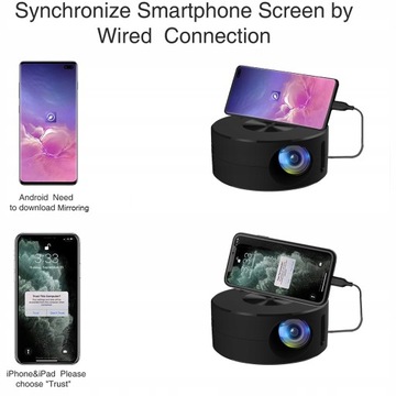 Светодиодный проектор Lovojoy YT200 черный