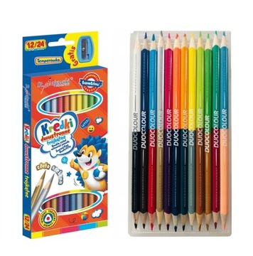 BAMBINO Kredki trójkątne dwustronne 12/24 kolory
