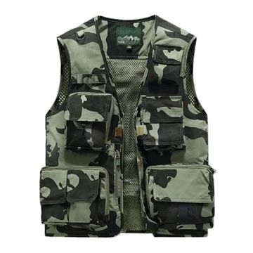 Summer Men Tactical Hiking Fishing Vest Multi-Pock