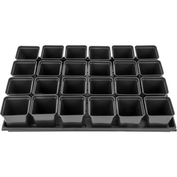Горшки с подставкой для посева семян, 24 шт 0,5л - 60х40 см.