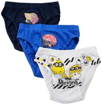 MINIONKI MAJTKI slipy chłopięce 3-PACK 6-8 F185