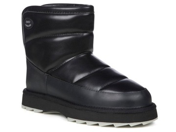 Buty damskie śniegowce ocieplane zimowe skórzane czarne Emu Australia 39