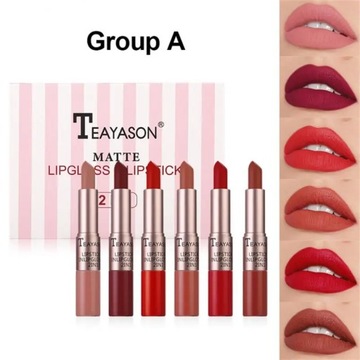 TEAYASON 6 sztuk dwustronny zestaw glazury do ust