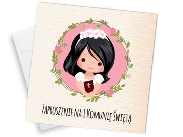 Zaproszenia na Komunię Św. dla dziewczynki 10 szt.