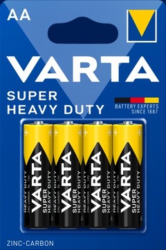 Baterie VARTA SUPER HEAVY DUTY cynkowo-węglowe AA R6 blister 4 szt.