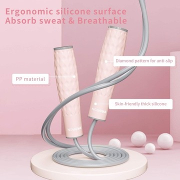 Утяжеленная скакалка весом 1 фунт, толщиной 7 мм (регулируемая длина скакалки 3 м)