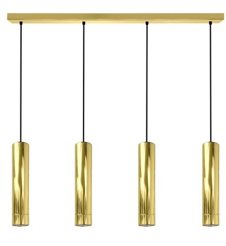 LAMPA SUFITOWA WISZĄCA ŻYRANDOL TUBA GOLD 20-4 LED