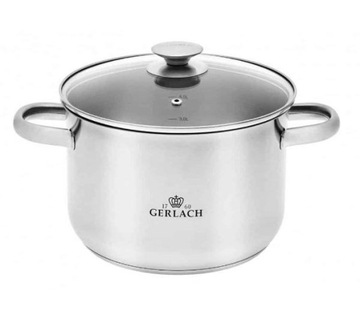 GARNKI GERLACH FIRST STALOWE INDUKCJA ZESTAW 10 ELEMENTÓW