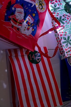 АДВЕНТ-календарь DIY сумки 24шт наклейки ЭКОЛОГИЧЕСКИЙ своими руками