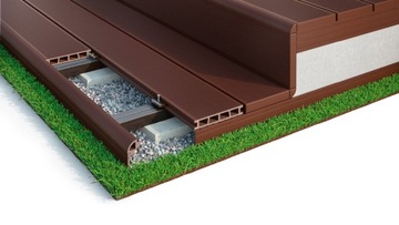 Маскировка тикового маскировки 2400x71x12mm для композитной платы Bergdeck W138