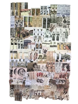 ZESTAW DO SCRAPBOOKINGU 200 ELEMENTÓW RETRO