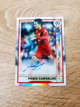 Fabio Carvalho Topps autograf auto Merlin Liverpool rookie