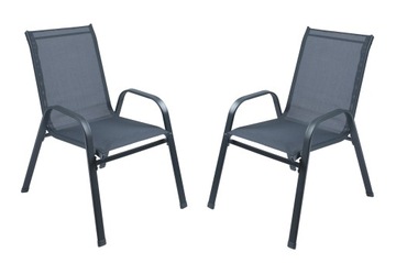 Современный садовый стул из металлического графита