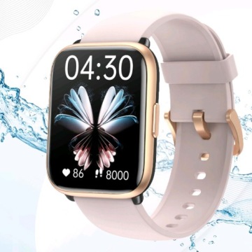 SMARTWATCH ЗВОНКИ SMS ШАГИ ЗОЛОТОЙ ПУЛЬС SMART WATCH ПОЛЬСКОЕ МЕНЮ