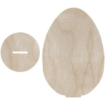 DREWNIANE JAJO JAJKO WIELKANOC NA PODSTAWCE DECOUPAGE DEKORACJA OZDOBA 9CM