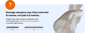 Полиуретановый шланг для опилок fi 100 Antistatic